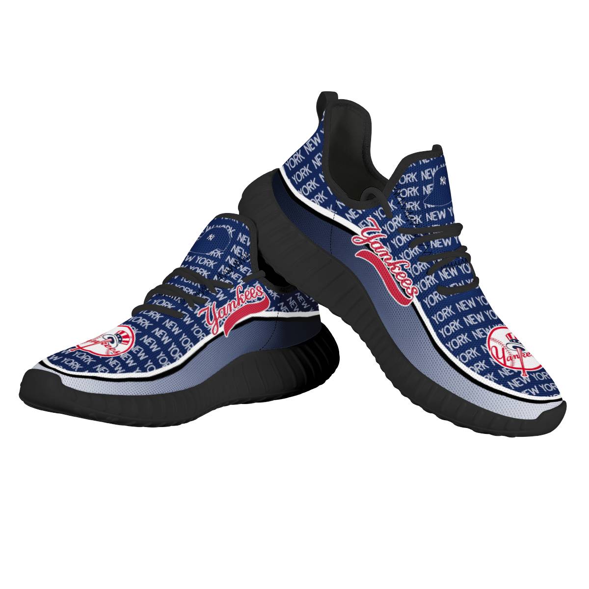 Women's New York Yankees Mesh Knit Sneakers/Shoes 012